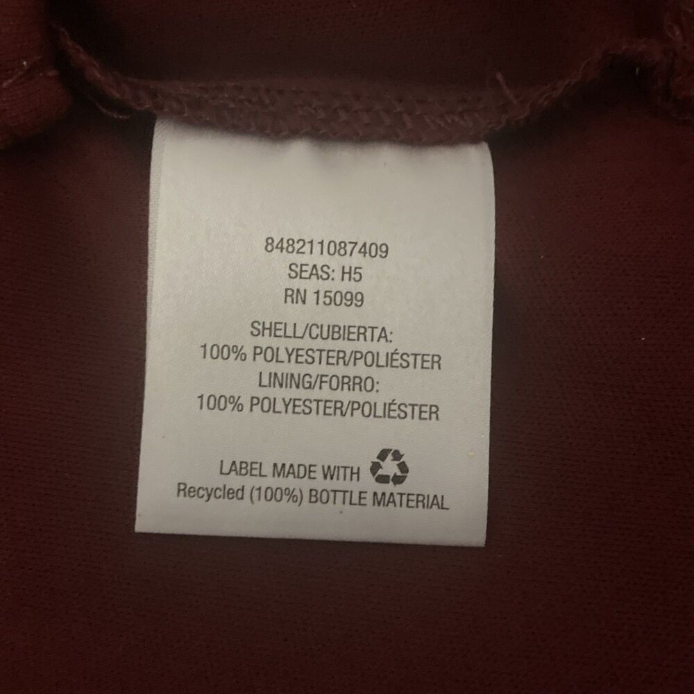 COVINGTON maroon gold v-neck sleeveless semi sheer overlay top M - Picture 7 of 7